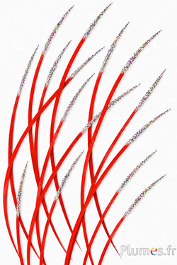 Oca lustrini argentati - 16-18 cm - rosso